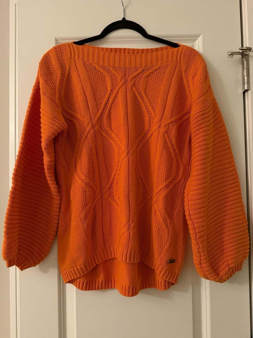 Bass Orange Cable Knit Sweater M